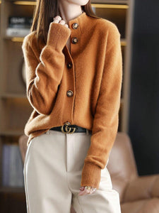 WOLF Vintage Harajuku Knopf-Pullover