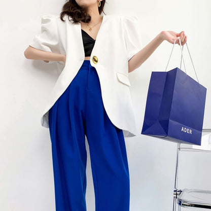 WOLF V-Ausschnitt Kurz Ärmel Blazer