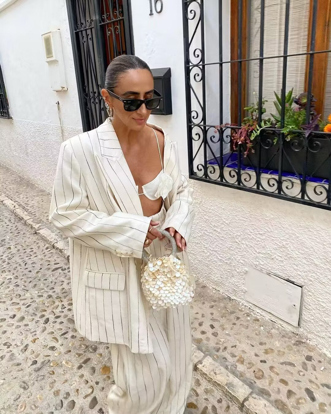 WOLF Übergröße Gestreifte Jacken