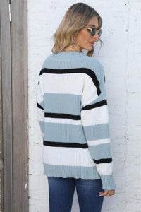 Fomale™ | Gestreifter Pullover mit V-Ausschnitt