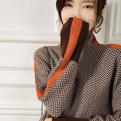 WOLF Rollkragenpullover braun