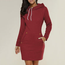 Lade das Bild in den Galerie-Viewer, Hagia - Lässiges Hoodie-Kleid über dem Knie
