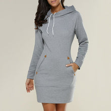Lade das Bild in den Galerie-Viewer, Hagia - Lässiges Hoodie-Kleid über dem Knie
