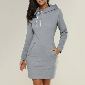 Hagia - Lässiges Hoodie-Kleid über dem Knie