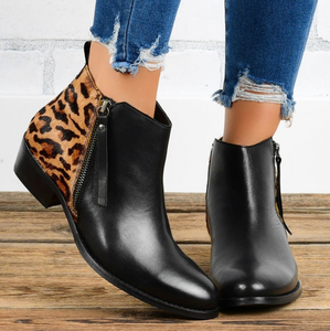 Loscana Leopard Stiefel | Elegante und bequeme Damenstiefel mit Absätzen und Reißverschluss