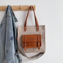 Lade das Bild in den Galerie-Viewer, Tia - Große Leinen-Tasche

