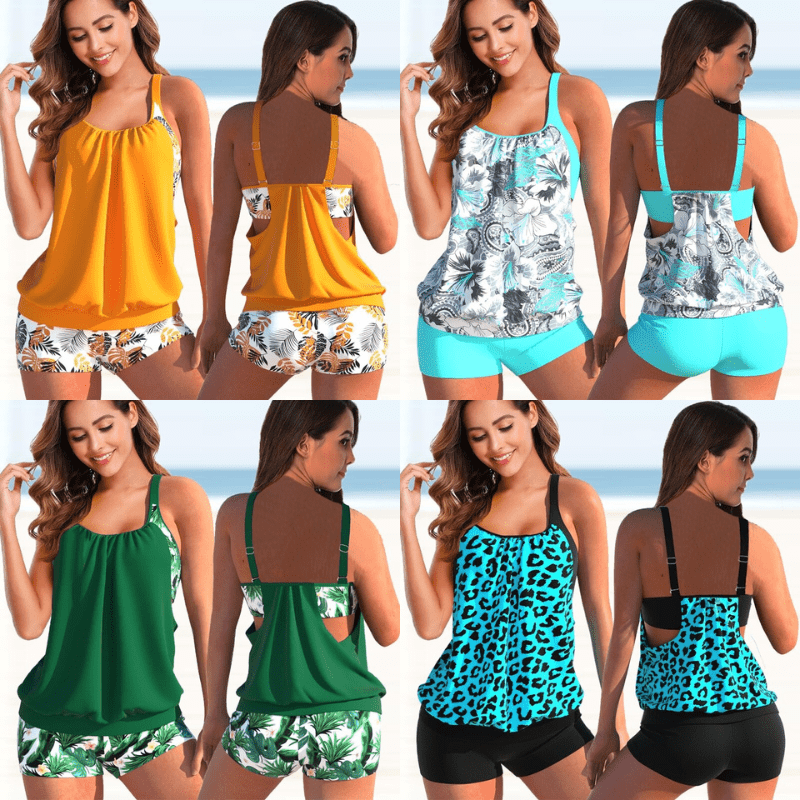 Zweifarbiges Tankini-Set | Lively™