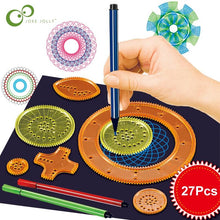Lade das Bild in den Galerie-Viewer, Spirograph Magische Vielfalt Blume Lineal Set
