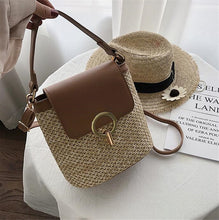Lade das Bild in den Galerie-Viewer, Stroh-Handtasche, Strandtasche &quot;Eva&quot; - chic für den Sommer_braun
