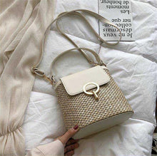 Lade das Bild in den Galerie-Viewer, Stroh-Handtasche, Strandtasche &quot;Eva&quot; - chic für den Sommer_beige
