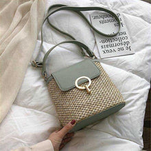 Lade das Bild in den Galerie-Viewer, Stroh-Handtasche, Strandtasche &quot;Eva&quot; - chic für den Sommer_grau 8
