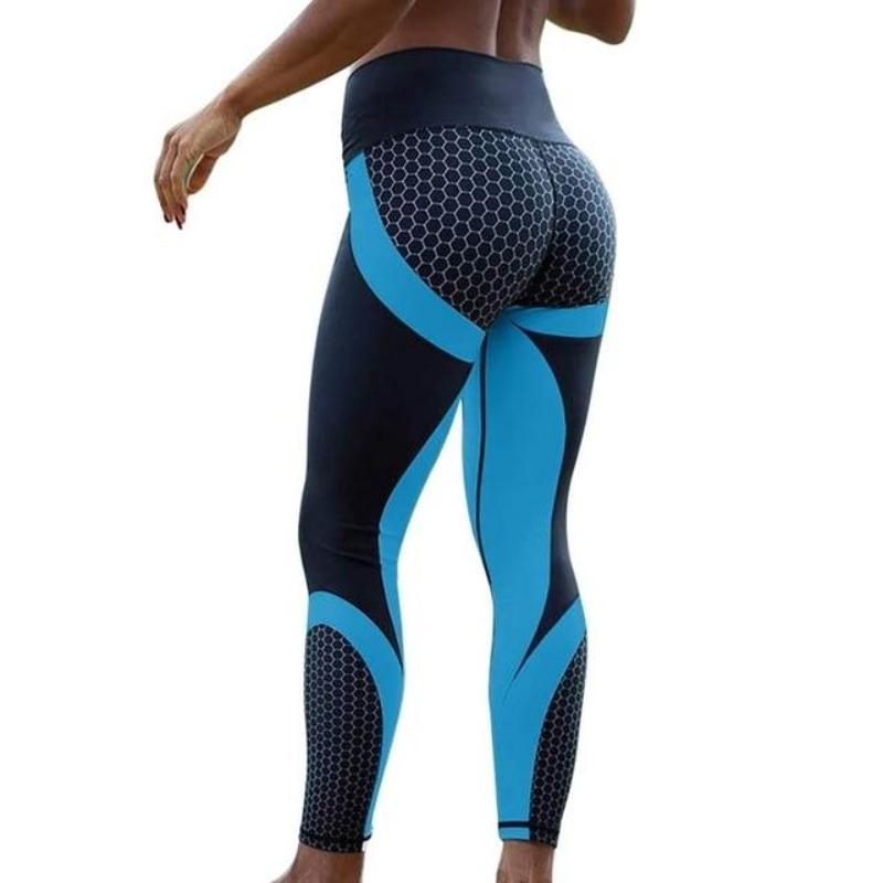 Fitness Push-up Leggins - komprimiert, strafft und holt die perfekte Figur aus Ihnen heraus_blau