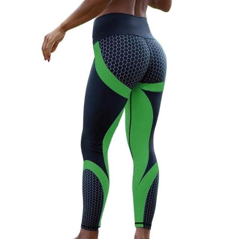 Fitness Push-up Leggins - komprimiert, strafft und holt die perfekte Figur aus Ihnen heraus_grün