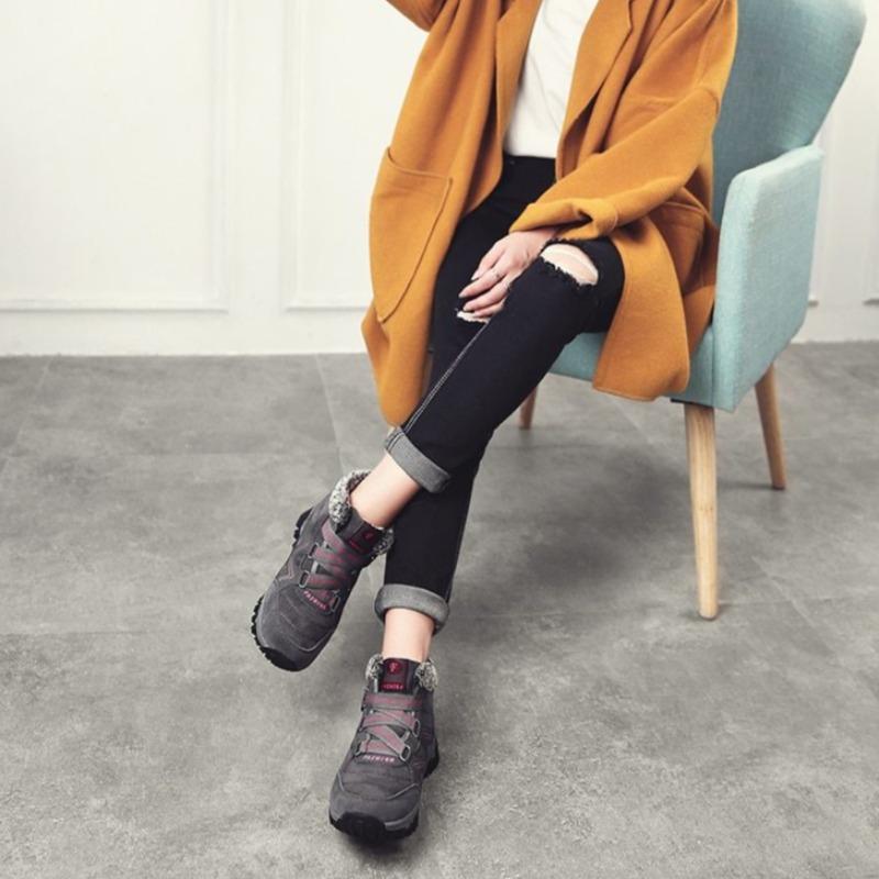 Winterschuh mit Innenfutter - grau