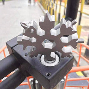 18-in-1-Schneeflocken-Multifunktionswerkzeug aus Edelstahl