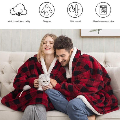 DER KUSCHELHOODIE - Warme Kapuzendecke als Pullover in Übergröße