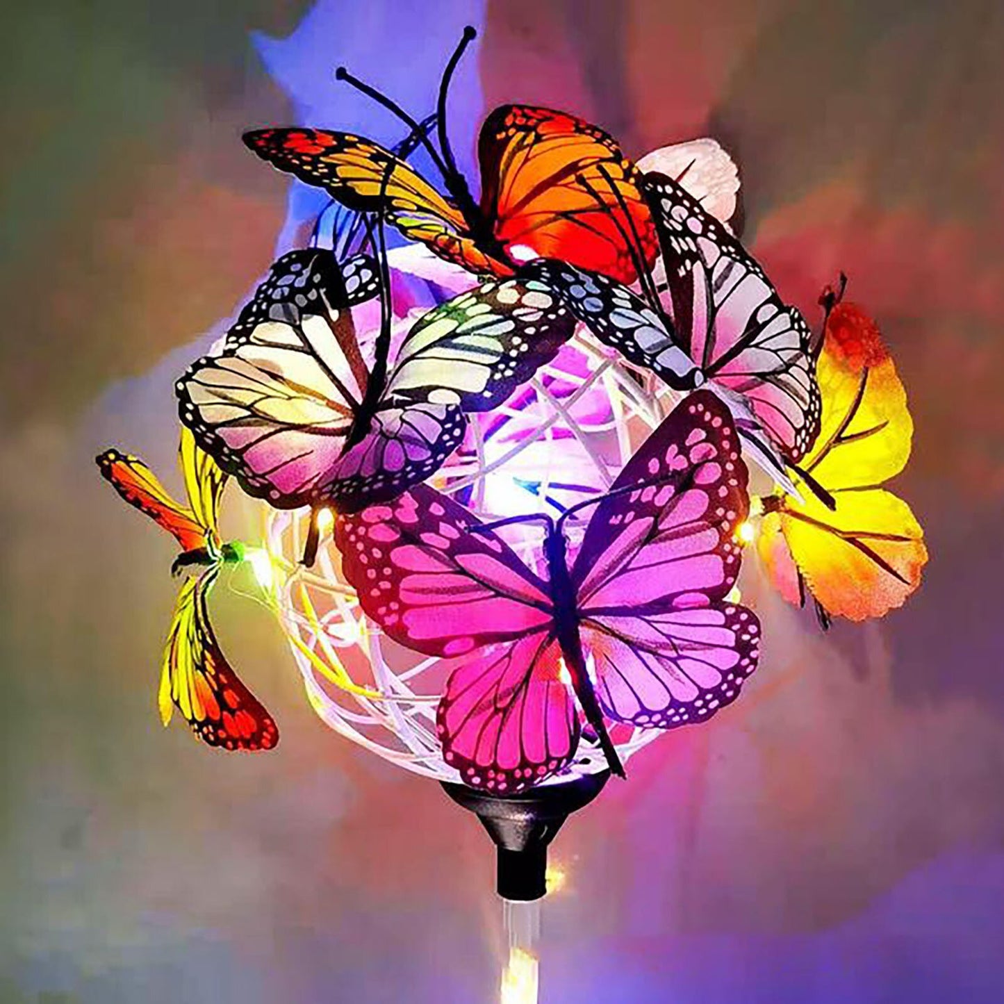Led Solar  Lichter Schmetterlinge Dekor