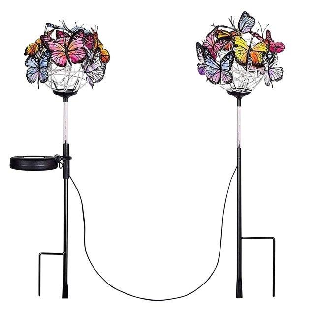 Led Solar  Lichter Schmetterlinge Dekor