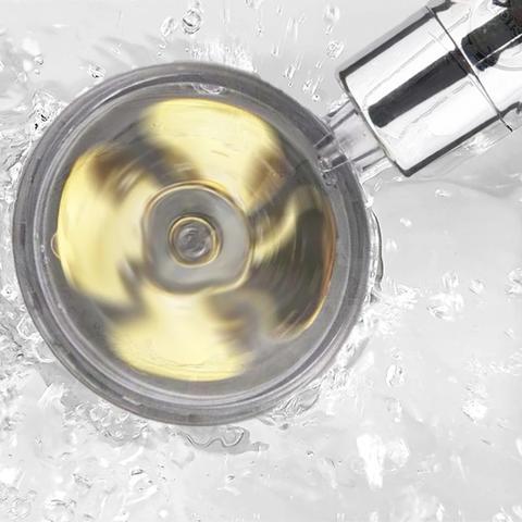 Wassersparender Power Duschkopf gold 2