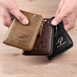 Leder Portemonnaie für Männer mit RFID Schutz - Geldbörse aus Leder für Herren - Brieftasche aus Leder
