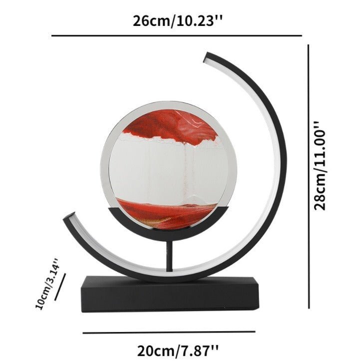 Sandscape light™ | Die Kunst des Sandes der Tiefsee - wunderschön, vielseitig, mit Beleuchtung _schwarz rot dimensionen