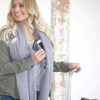 Geheimer  Taschenschal - mit verstecktem Reißverschluss - lieblingsladen.co