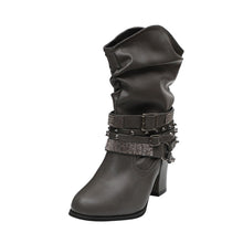 Lade das Bild in den Galerie-Viewer, Sprigo - Leder-Stiefeletten im Western-Stil mit Riemendetails
