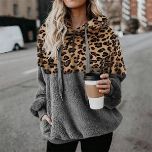 Statia - Frecher Kapuzenpullover for Frauen mit Leopardenprint