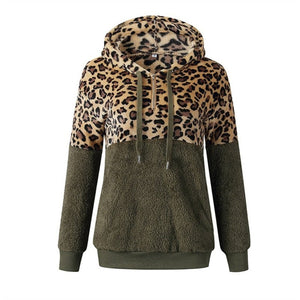 Statia - Frecher Kapuzenpullover for Frauen mit Leopardenprint