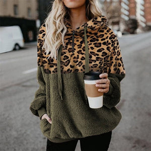Statia - Frecher Kapuzenpullover for Frauen mit Leopardenprint