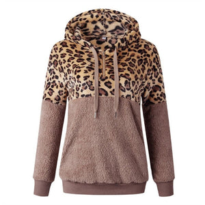 Statia - Frecher Kapuzenpullover for Frauen mit Leopardenprint