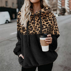 Statia - Frecher Kapuzenpullover for Frauen mit Leopardenprint
