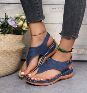 Sommerschuhe Roman Retro Style Clip Toe Sandalen Frauen Knöchel Schnalle Schuhe