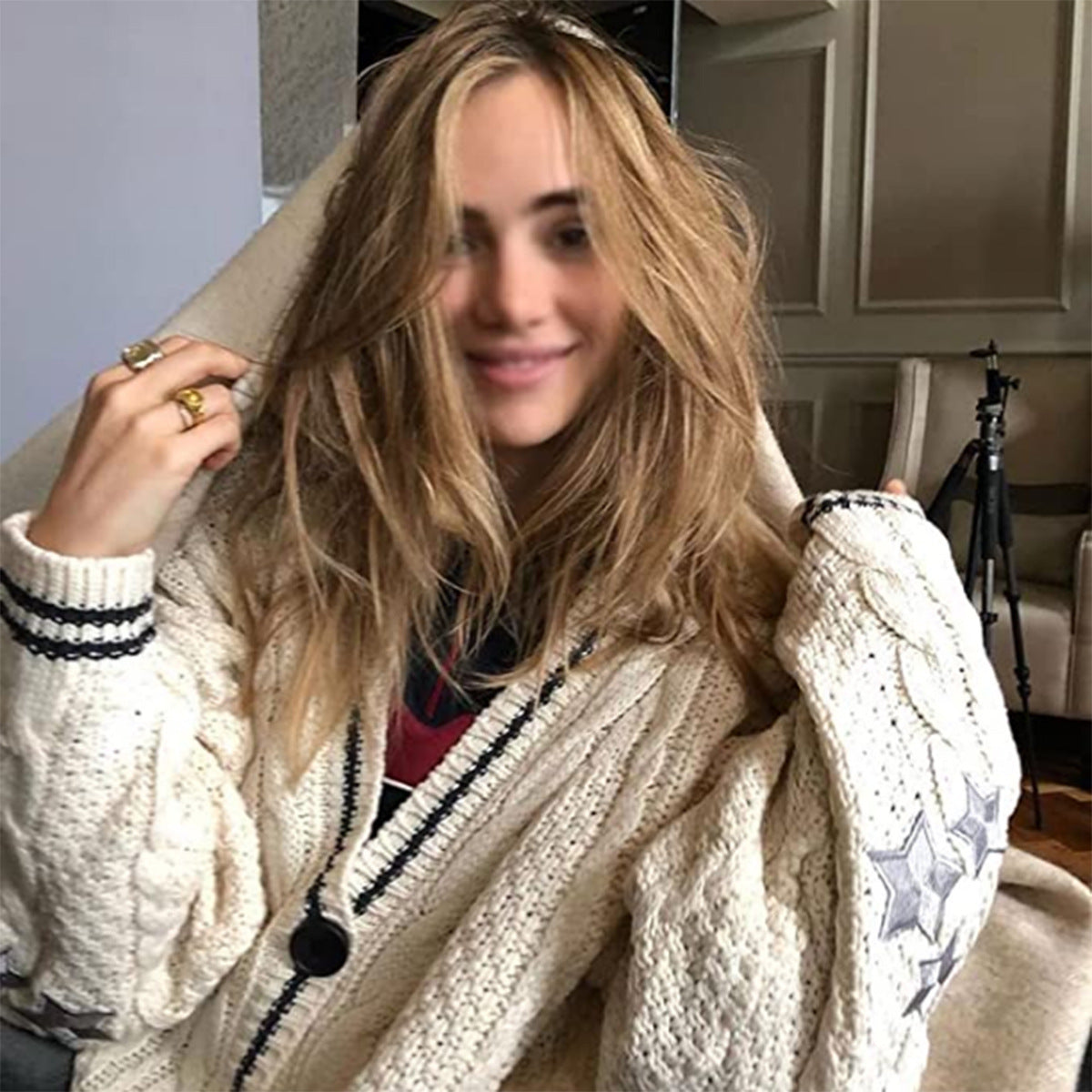 WOLF V-Ausschnitt Lor Strickjacke Warm Swif T Pullover