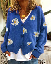 Lade das Bild in den Galerie-Viewer, WOLF Stickerei Gestrickter Pullover

