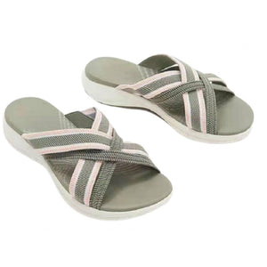 Stretch Cross Orthotic Slide Sandalen Anti-Rutsch-Schuhe für Frauen