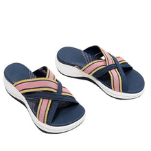 Lade das Bild in den Galerie-Viewer, Stretch Cross Orthotic Slide Sandalen Anti-Rutsch-Schuhe für Frauen
