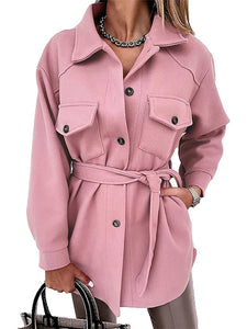Chloa Wollmantel | Bequemer Premium-Overshirt für Frauen mit Wolloptik