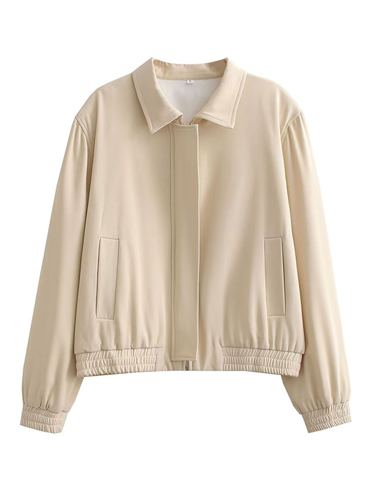 Beluca Bomber Jacket | Lässige übergroße trendige Zwischenjacke mit Kragen für Frauen