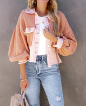 Lade das Bild in den Galerie-Viewer, Zaza Jacket | Moderne Damenjacke mit Rippensamt in Pastellfarben
