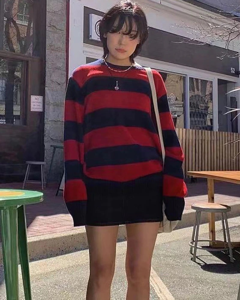 WOLF Gestreifter Pullover aus Baumwolle