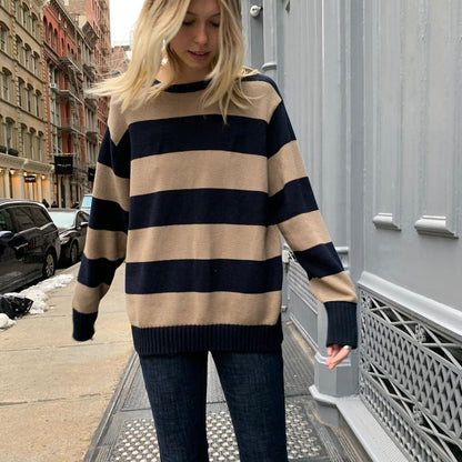 WOLF Gestreifter Pullover aus Baumwolle