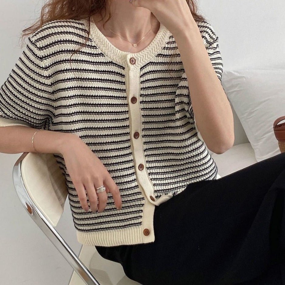 WOLF Atmungsaktiv Elegant Gestreift Pullover