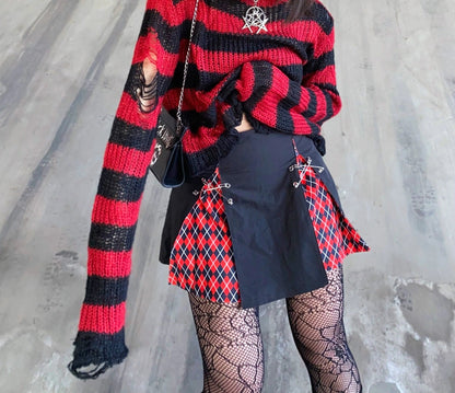 WOLF Ausgehöhlter lockerer Pullover