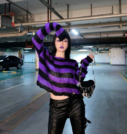 WOLF Ausgehöhlter lockerer Pullover