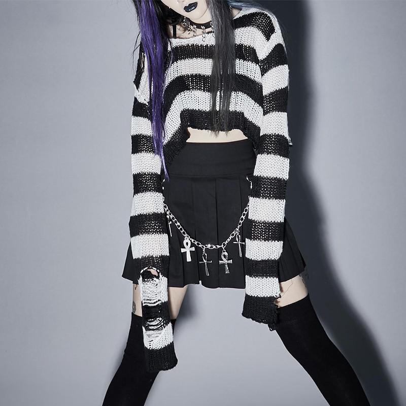 WOLF Ausgehöhlter lockerer Pullover