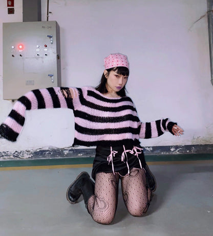 WOLF Ausgehöhlter lockerer Pullover