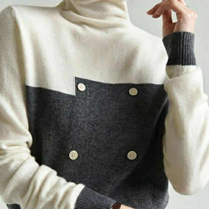 WOLF Block Attrappe Ausschnitt Pullover