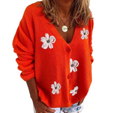 Lade das Bild in den Galerie-Viewer, WOLF Blumen-Muster Lässiges Sweatshirt
