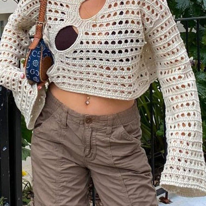 WOLF Cropped Knit Pullover